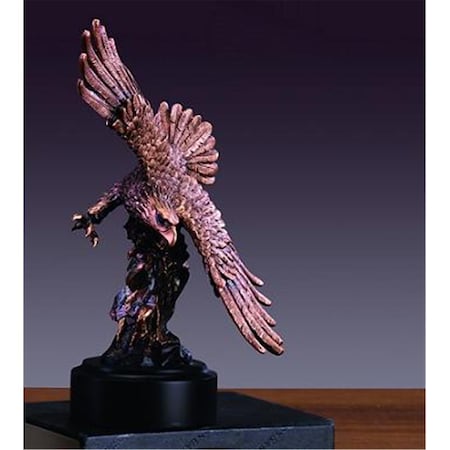Dwellingdesigns F Eagle Bronze Plated Resin Sculpture - 6 x 4 x 9.5 in. DW98466